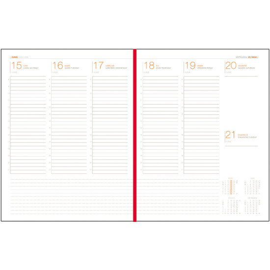 Agenda saptamanala LUX 2026 - imitație piele