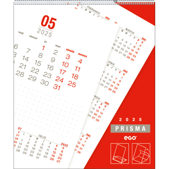 Calendar de birou PVC PRISMA 2026