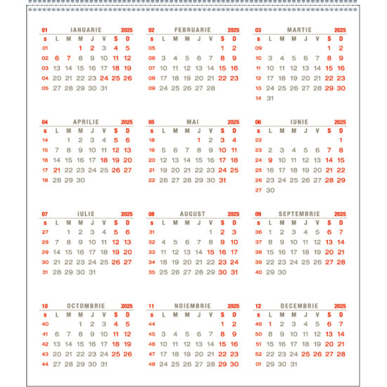 Calendar de birou PVC PRISMA 2026