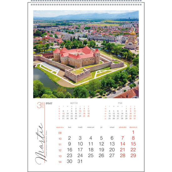 Calendar de perete ROMANIA 2026