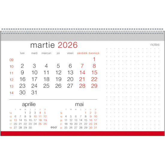Calendar de birou PU CARO + 2026