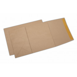 Plic B4, cu burduf 150 mm, siliconic, kraft, 100 buc.