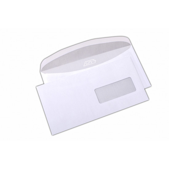 Plic C6/C5, gumat, cu fereastra pe dreapta, alb, 1000 buc.